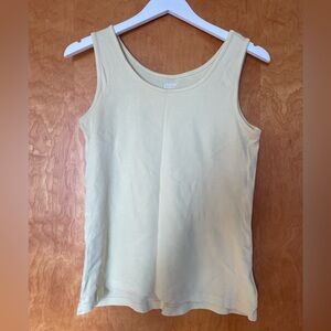 Women's Lands End Butter Yellow Tank Top